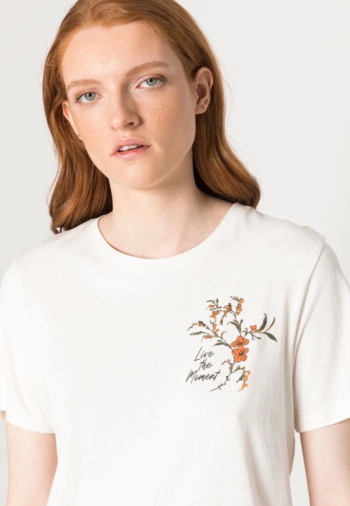 T-Shirt ANNA FIELD Anna Field Print T-shirt Blanche Femme | VFU-8090243